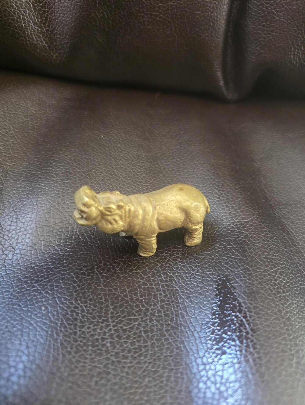 Vintage Brass Hippopotamus Figurine Hippo small mini Figure